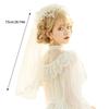 Vintage Brides Lace Veil Headdress Black White Lolita Veil for Outdoor Occasions