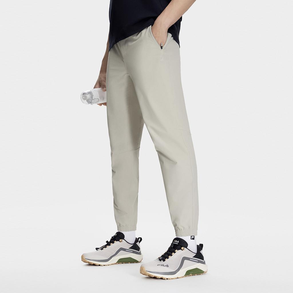 Fila 2023 Autumn New Knit Long Pants Fashion Slim Fit Tapered Sports Pants Men Bottoms Light-Industrial-Brown A11M341805F-BG