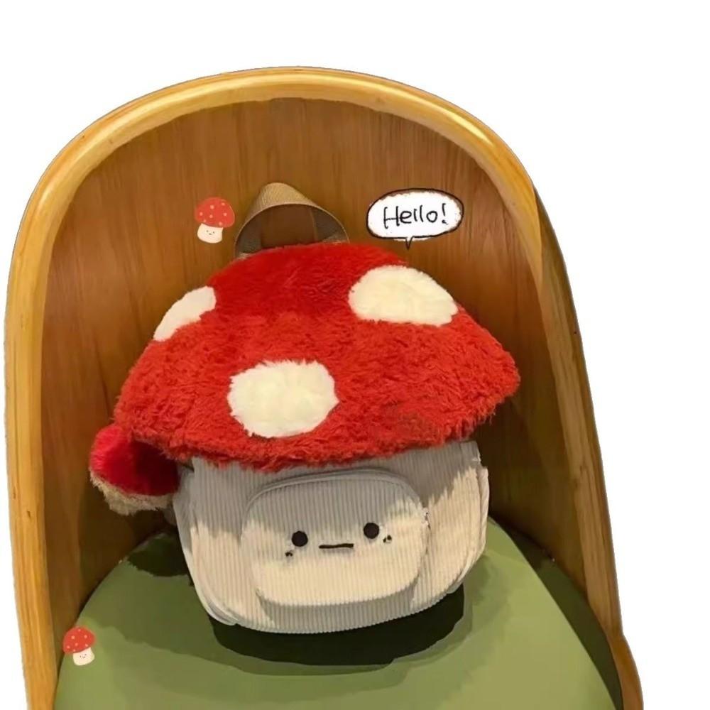 Large Capacity Mushroom Bag Cute Star Design Small Schoolbag Cartoon Backpack Bag Style Mushroom Top Anime Backpack Casual Use