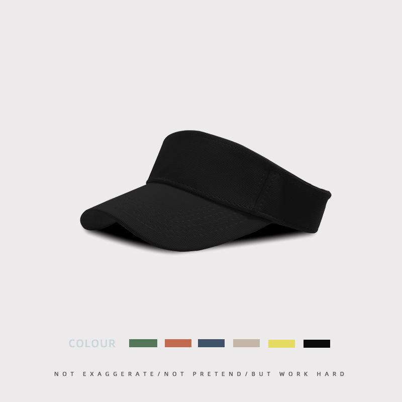 High Quality Blank Sport Visor Custom Polyester Outdoor Running Summer Sun Visor Cap Visera Golf Hat One Size чёрный