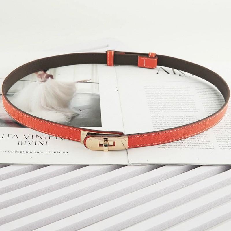 Narrow Pu Fashionable Waist Belt With Elegant Clasp For Outfits In Trendy Colors
