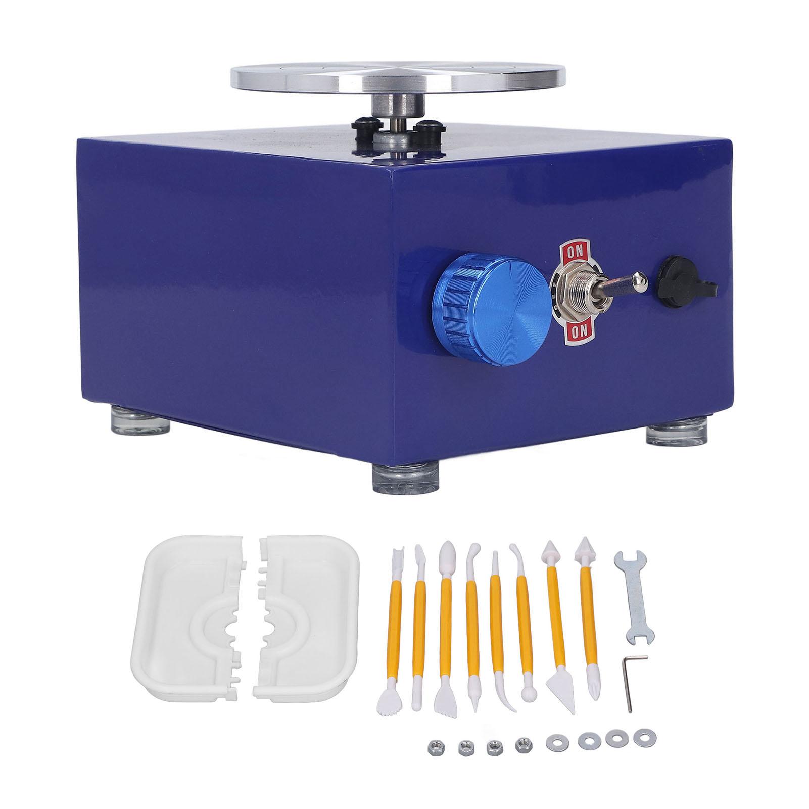 

Мини гончарный круг яркие цвета нержавеющий поворотный стол взаимодействие родителей и детей гончарный круг для детей US Plug