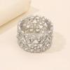 Silk Scarf Ring Clip for Women Metal Round Circle Clip Buckle Rhinestone Love Clothing