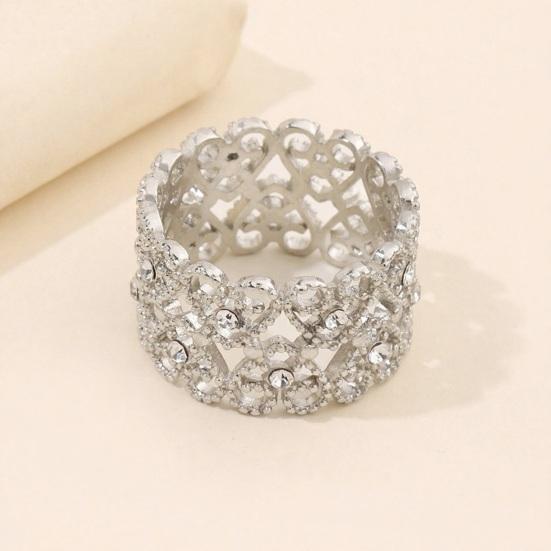 Silk Scarf Ring Clip for Women Metal Round Circle Clip Buckle Rhinestone Love Clothing