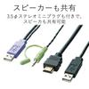 ELECOM KVM spínač HDMI USB spínač reproduktor ruční spínač 2 jednotky KVM-HDHDU2
