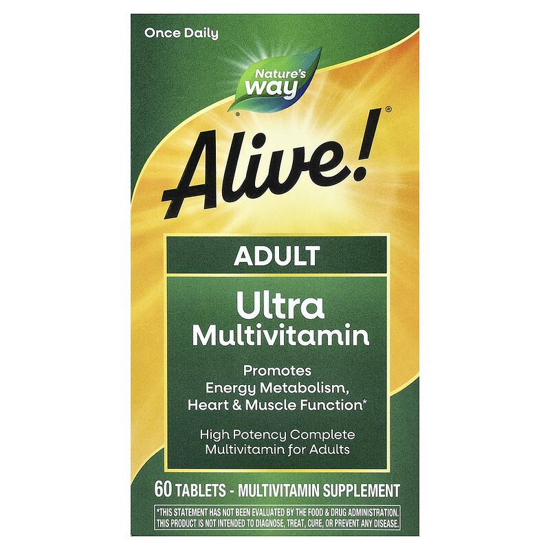 Alive!® Adult Ultra Multivitamin, 60 Tablets