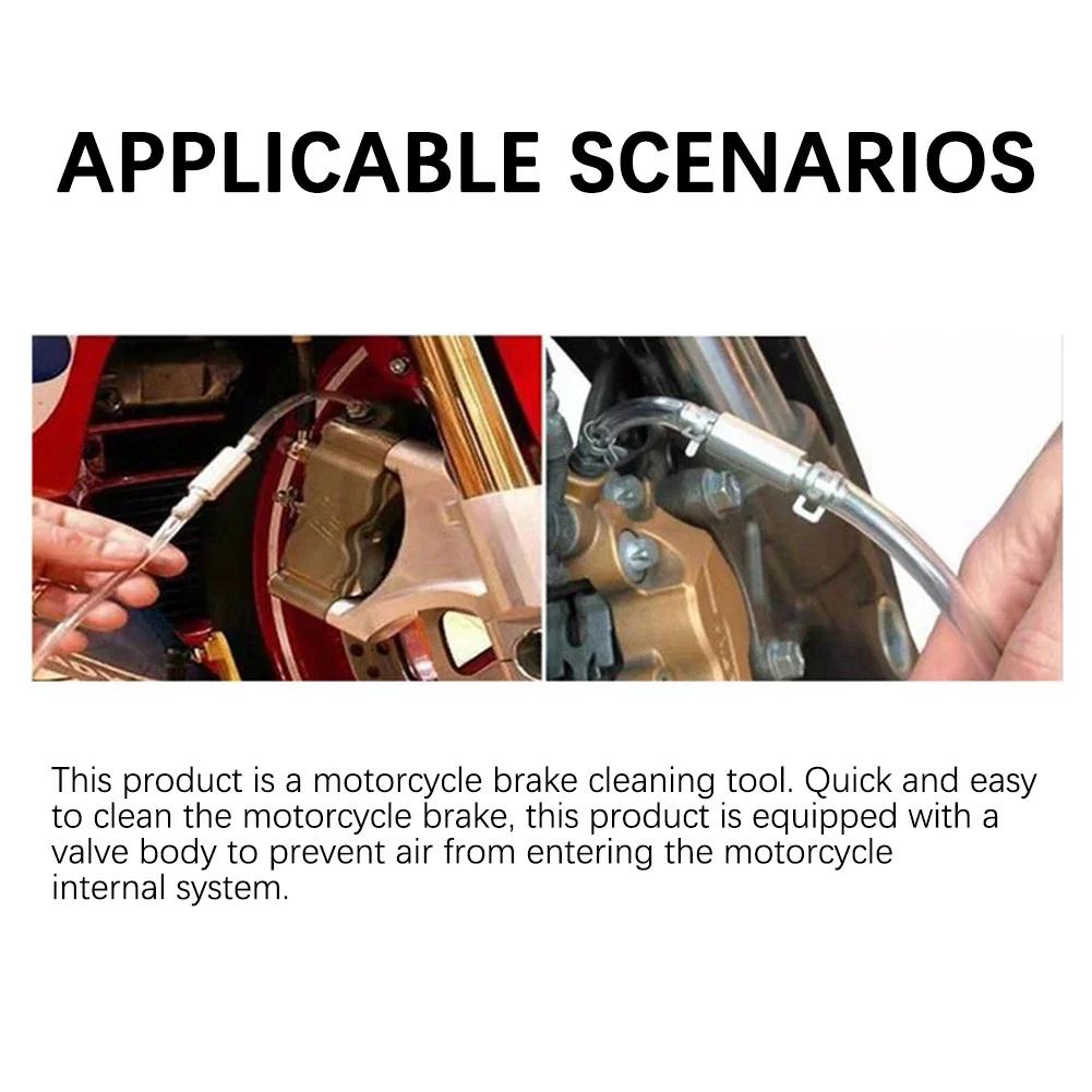 Automotive Hydraulic Clutch Brake Bleeder Kit One Way Check Valve Hose Tubing Bleeding Tool Replacement Adapter Professional Set