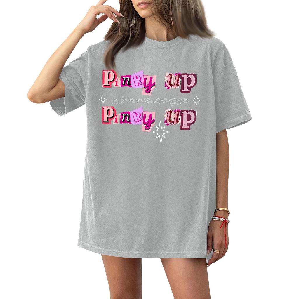 Women's Casual Fashion Round Neck Casual Print Short Sleeve T-Shirt Top