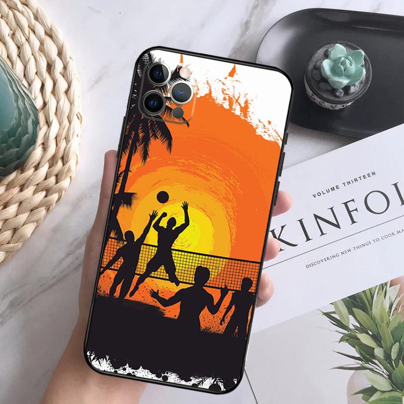 

Спортивный чехол для телефона с волейбольным дизайном для iPhone 15 14 13 12 11 16 Pro Max Plus Mini 7 8 X XS Max XR Задняя крышка iPhone 15 Plus