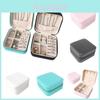 Portable Pu Small Jewelry Box Elegant And Compact Ideal Gift For Rings Earrings Necklaces White