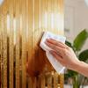 Self-Adhesive Faux Grunge Stripe Wall Sticker Metallic Foil Finish Wallpaper Living Room Background Decoration Waterproof DIY Home Renovation