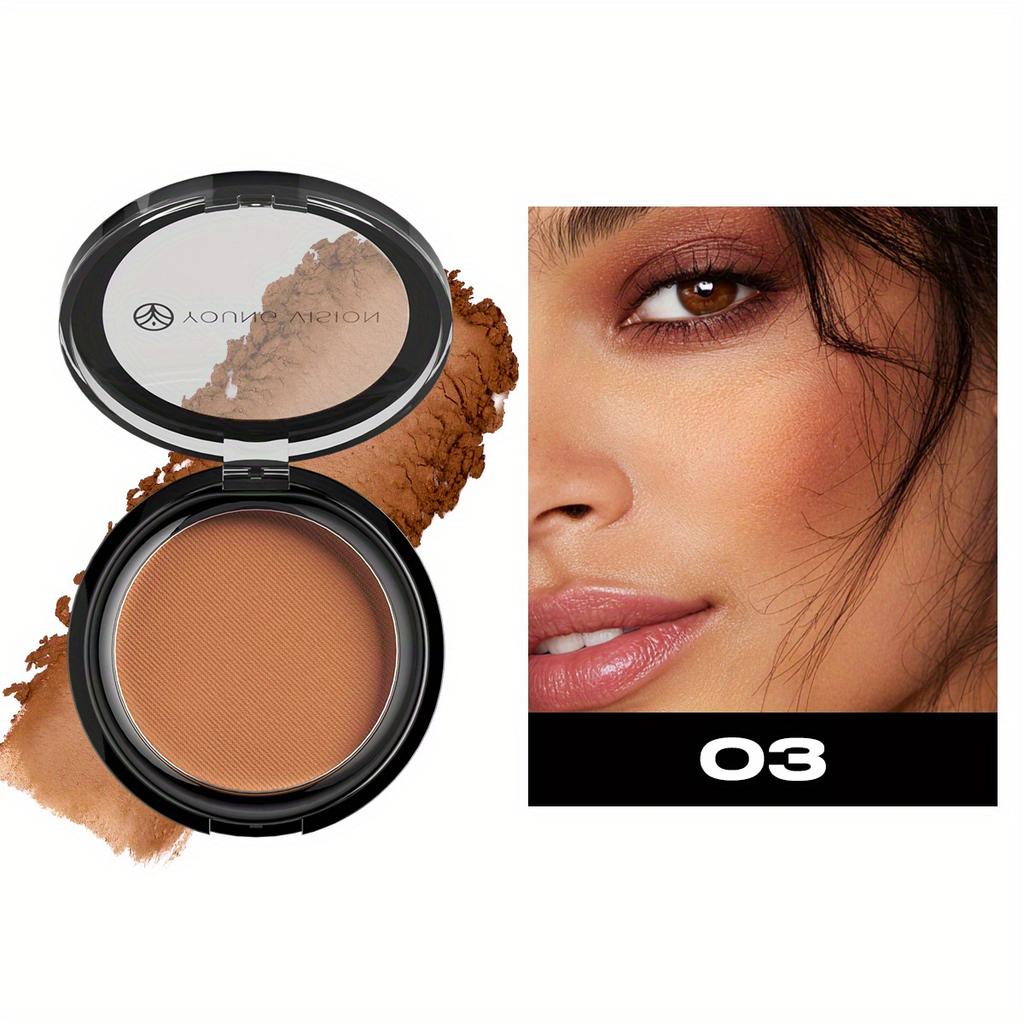 YOUNG VISION Matte Bronzer 5-in-1 Makeup Palette, Contour Powder Long-Lasting Oil Control, 6 Shades Waterproof & Sweat-Proof
