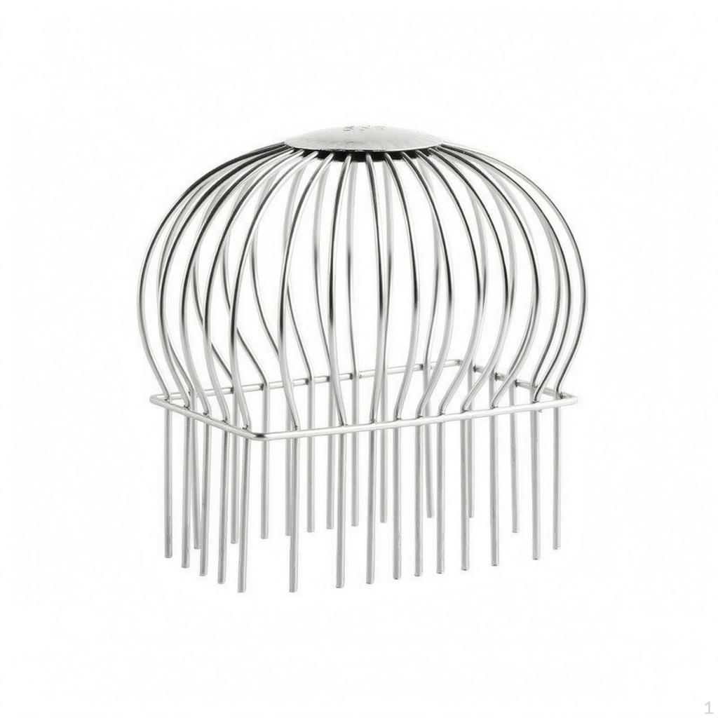 Stainless Steel Drain Guard DomeShaped Wire Cage Slotted Grid Square Downspout Strainer