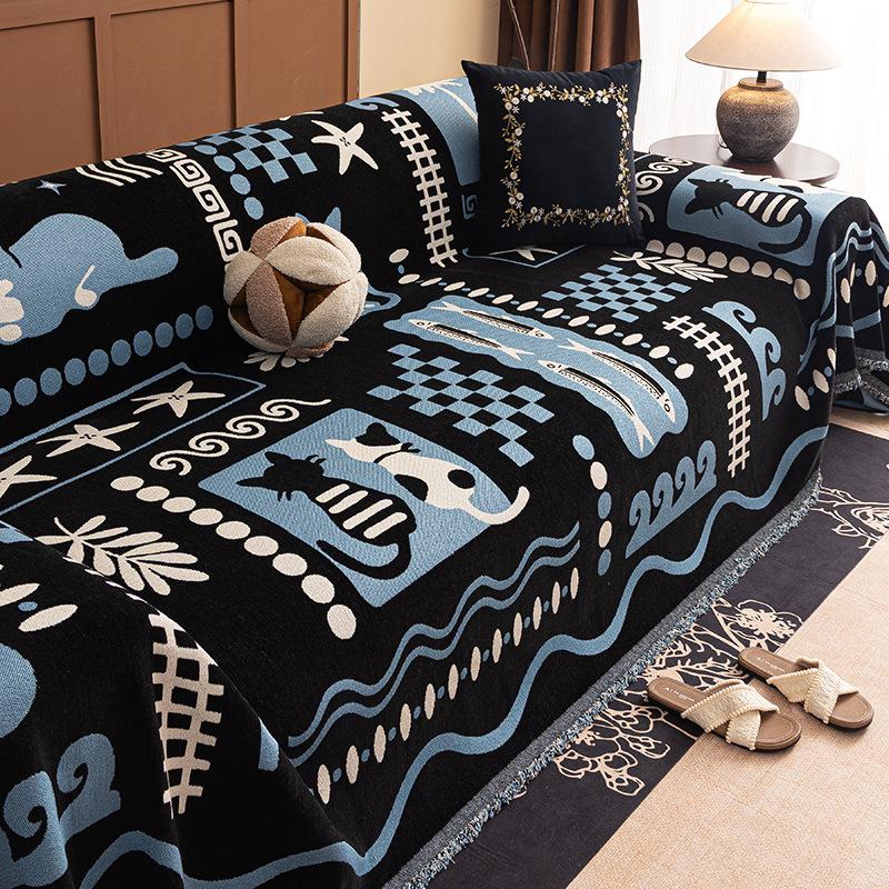 

Чехол для дивана Chenier трехместный, чехол для дивана с кушеткой, подушка сиденья, все сезоны, мультяшное диванное полотенце-плед 45 * 45cm Pillow Cover