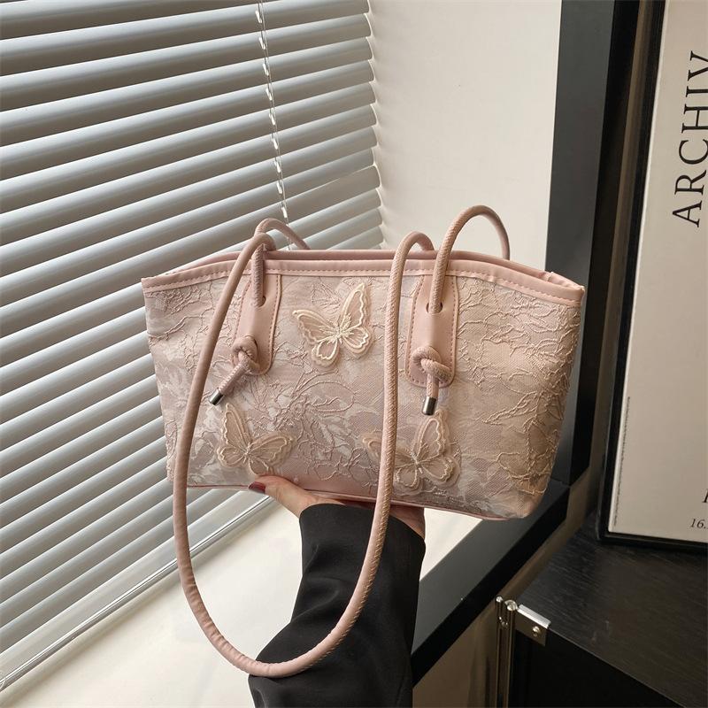 

2025 New Sweet Wind Embossed Butterfly Embroidered Underarm Women s Bag Large Capacity Versatile Commuter Premium Shoulder Bag