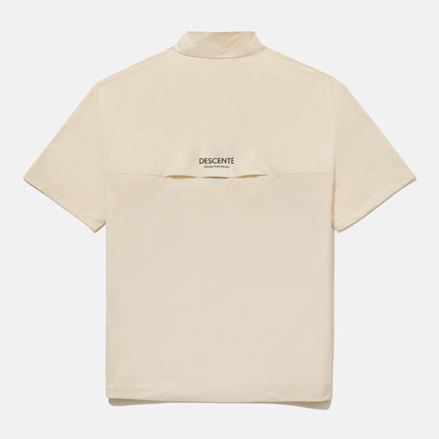 DESCENTE Stretch Woven Short Sleeve Anorak Ivory Sr223Uan44
