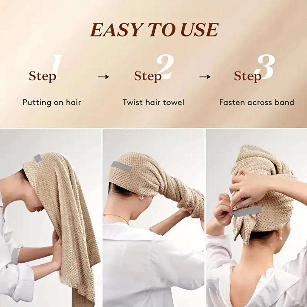 Ultra Absorbent Microfiber Hair Towel with Elastic Band Quickly Dry Hair Hat  Hair Drying