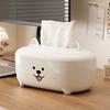 Cartoon Animal Tissue Box Non-Slip Base Thickened Paper Towel Holder Large Capacity Smooth Surface Napkin Container Desktop Use