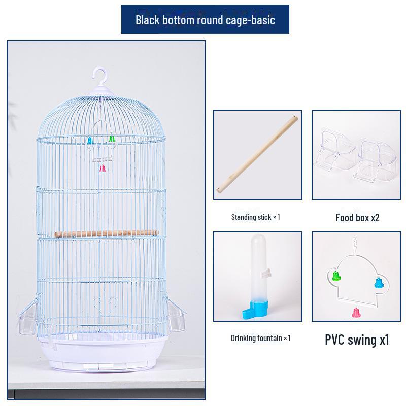 

Круглая клетка для птиц Nordic Iron Art — роскошный дизайн с попугаями и пионами для креативного разведения G70 Round Cage Standard