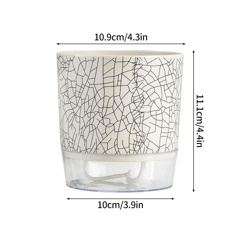 

Self Absorbent Flowerpot Plastic Hydroponic Lazy Flowerpot Thickened Water Storage Plant Pot Desktop Potted Planter Home Decor