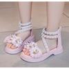 Summer Girls Open Toe Princess Roman Sandals Casual Student Shoes For Older Kids