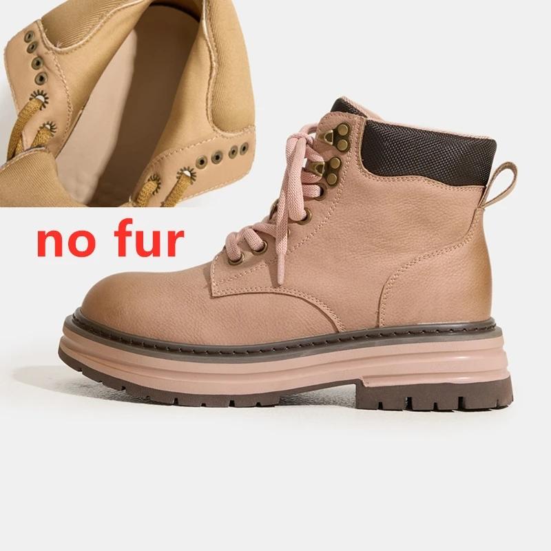 Women's Platform Boots Non-slip Wear-resistant Comfort Women Work Short Boots Fad Thick-soled Motorcycle Ankle Boots Botas Mujer
