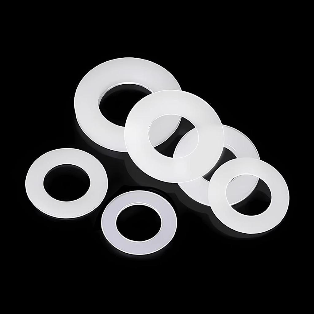 Rondella Piana Isolante in Gomma Nylon Plastica Ultra-Sottile, M3-M24