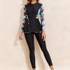 Women Long Sleeve Skirted Two Piece Swimsuit Set With Solid And Printed Patterns For Beach And Surfing