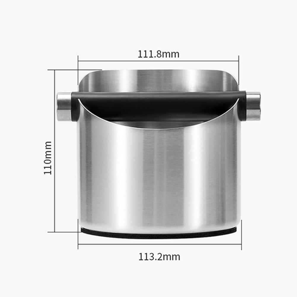 Stainless Steel For Coffee Grounds Bucket with Thickened Walls Coated Interior and Anti Slip Base for Easy Use