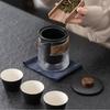 Portable Glass Travel Teaware Sets Outdoor Kung Fu Tea Brewing Portable Heat-resistant Tea Cup