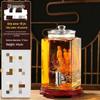 ZISIZ Glass Wine Jar with Spigot and Stand