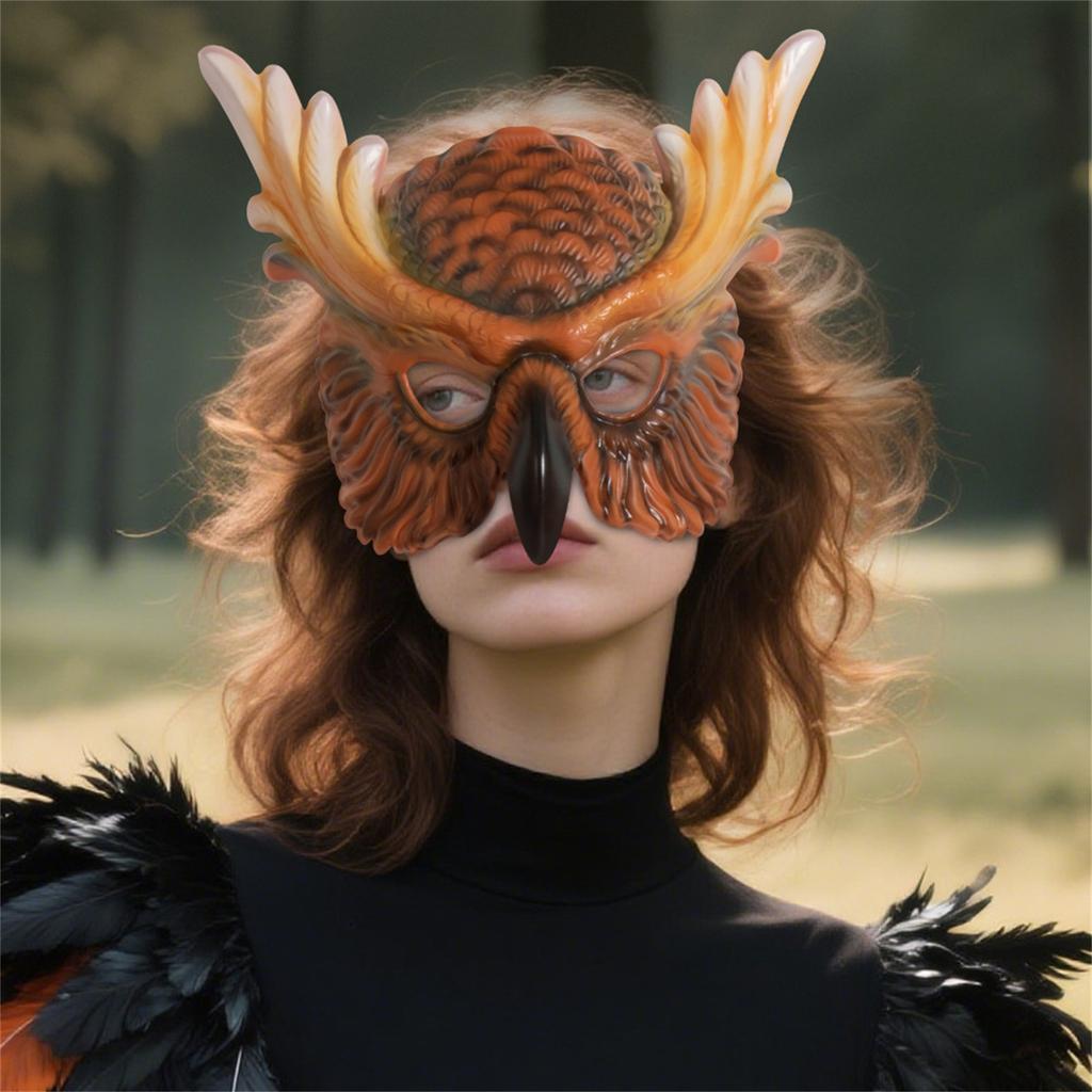 Halloween Props Owl Mask Festival Cosplay Props Atmosphere Dance Party Dress Up