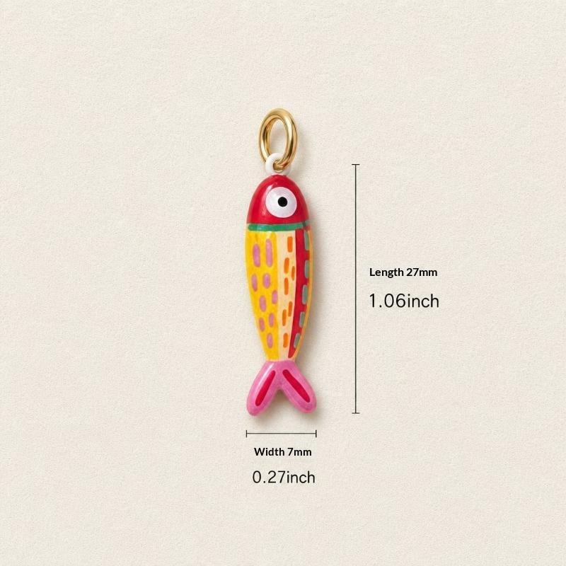 Kawaii Tropical Fish Charms Assorted Vivid Colors Pendants for DIY Earrings Bracelets Necklaces Kids Handcraft Jewelry Making