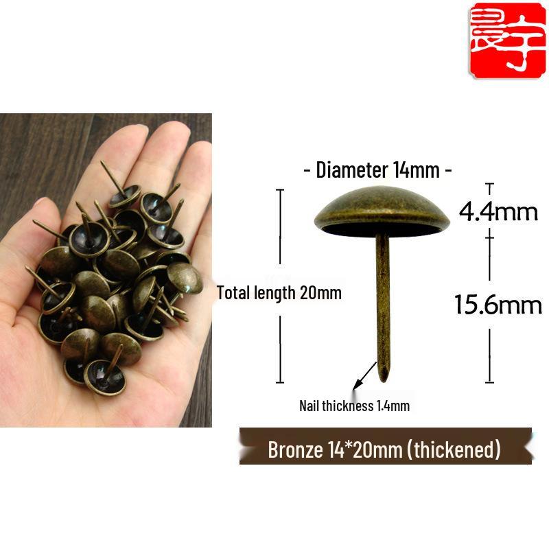 Antique-style Round Head Sofa Decoration Nails, Retro Pushpins, Thickened and Smooth Foam Nails, Furniture Hardware.