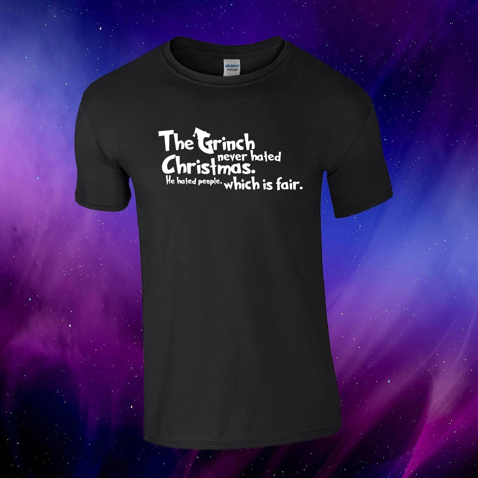 The Grinch Christmas Inspired Funny Christmas Gift Unisex Kids/Adults Top Tshirt M