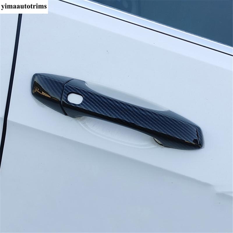 For VW Volkswagen Golf 7 7.5 MK7 2014 - ABS / Chrome Carbon Fiber Car Door Handle Bowl Cover Kit Trim Exterior Accessories