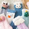 Autumn and Winter New Women's Medium Tube Cartoon Animal Three-dimensional Coral Fleece Socks Doll Women's Socks Floor Socks Home Sleep Socks Women