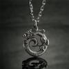 Retro Taotie Dragon Anheng Mannlige Smykker Fierce Coiled Dragon Halskjede 925 Sterling Sølv Menn Jubileum Tilbehør Gave