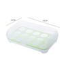 Boîte de rangement pour œufs de réfrigérateur à 15 compartiments en plastique pour conserver la fraîcheur des œufs avec couvercle Distributeur transparent Organisateur alimentaire de cuisine