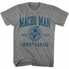 Macho Man - Collegiate - American Classics - Einfarbig Grau Kurzarm T-Shi