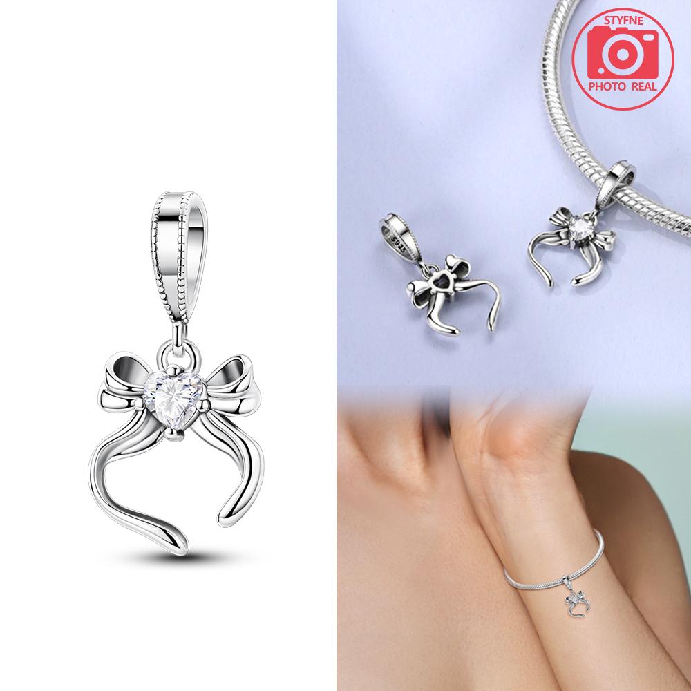 Bow Pendant With A Girlish Heart Copper Colors For Charms Copper Colors Original Bracelet For Jewelry Making