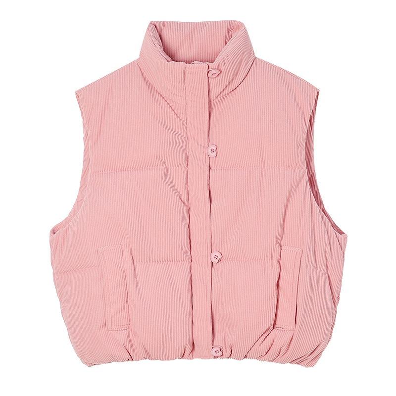 Corduroy Vest Women's Autumn and Winter New Short Loose Versatile Vest Fashion Vest Jacket Tide