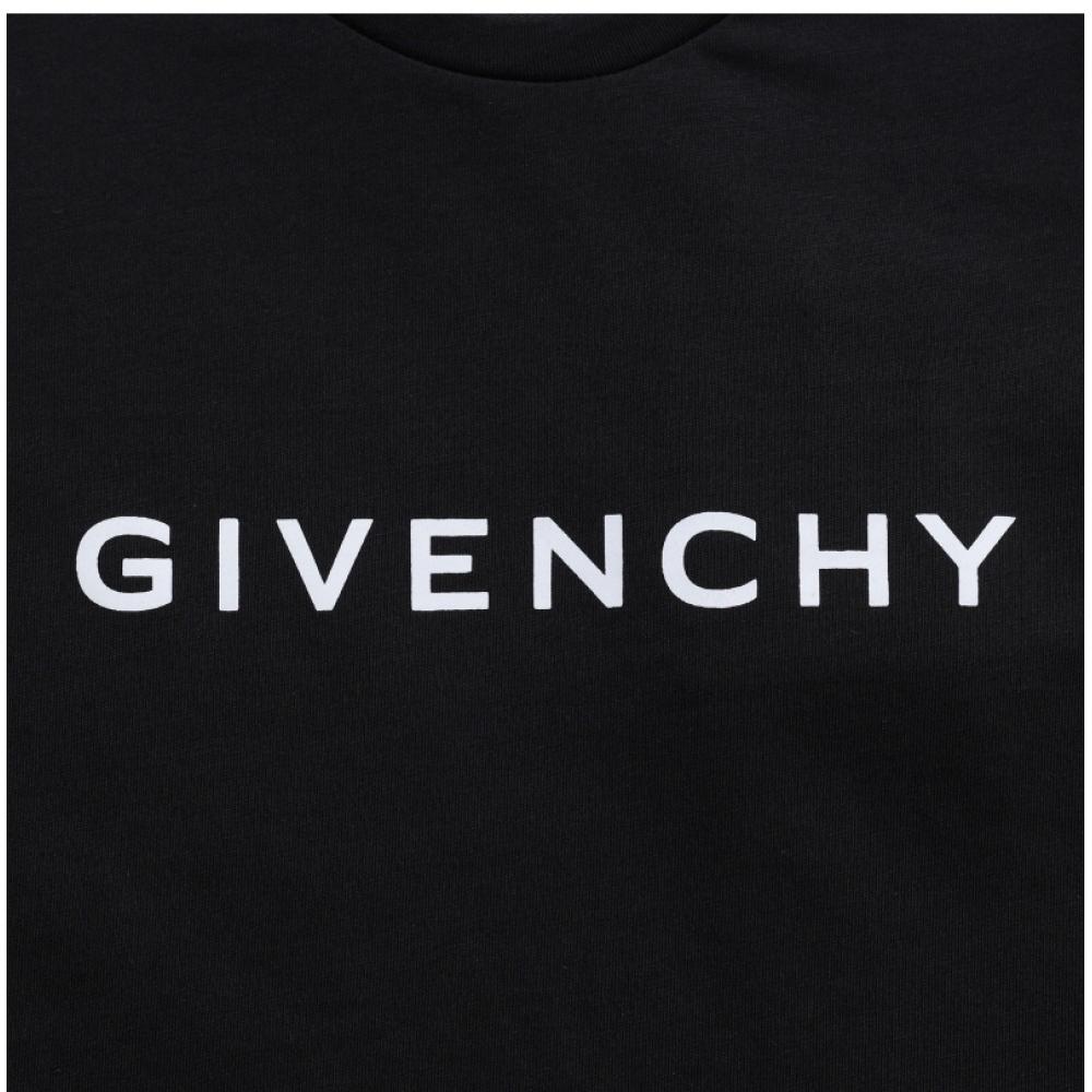 Givenchy H15330 09b Archetype Logo Print Kids Long Sleeve Tee