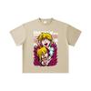 260 GSM Double Yarn 32 Count 100% Cotton Chainsaw Man V39 Denji Power Print Unisex Heavy Cotton T Shirt