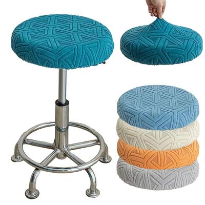 New Elastic Bar Round Stool Cover Thickened Washable Stool Cushion Slipcover Stretchable Dustproof Round Chair Cover