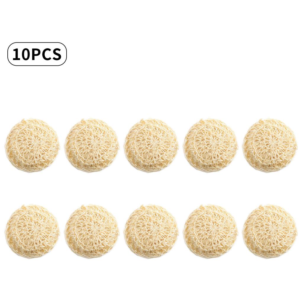 10Pcs Natural Loofah Sponge Body Scrubber Exfoliating Bath Sponge for Shower and SPA Cleaning Gentle Back Scrubber for Women and Men