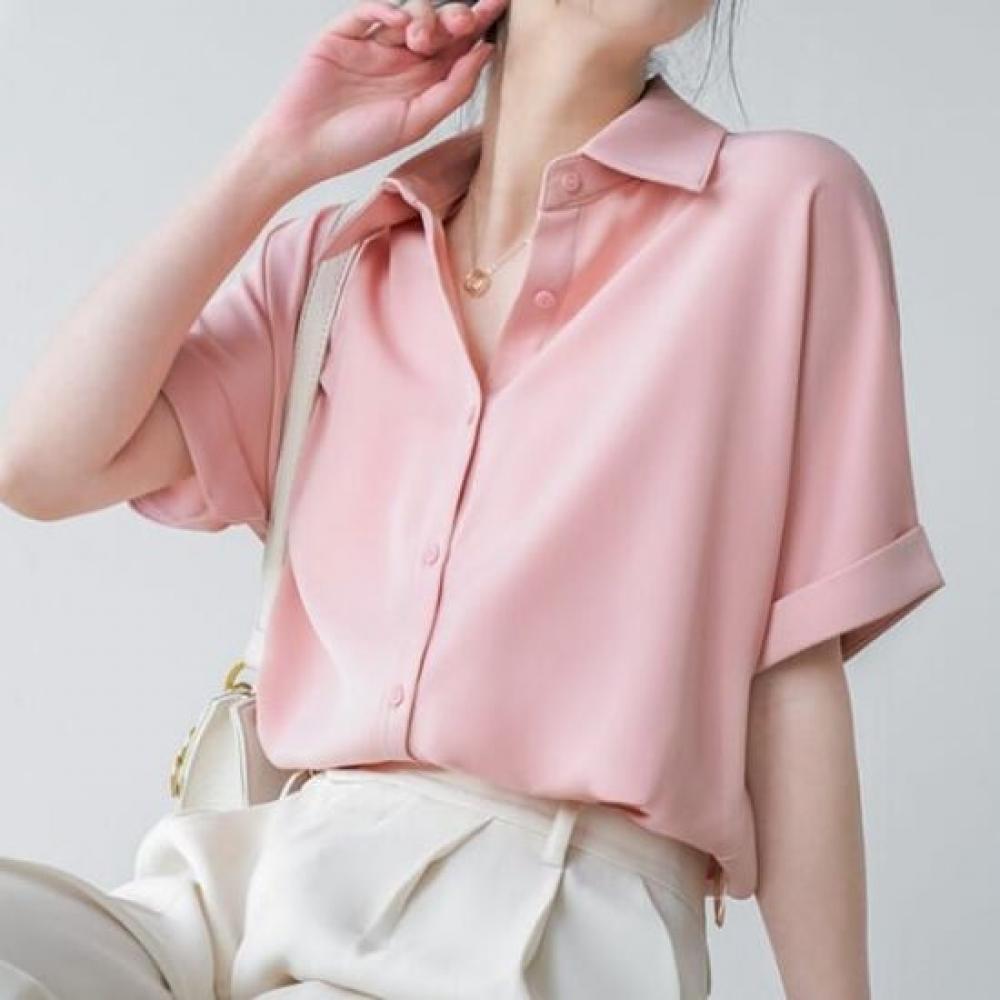 Navava Women Roll Up Short Sleeve Shirt Nb2711