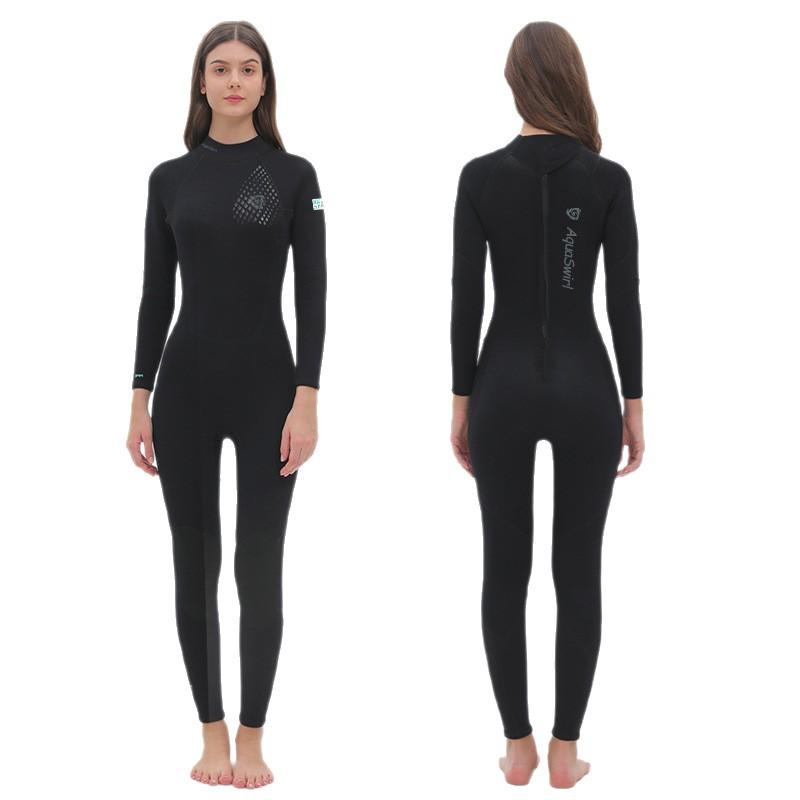 

Women s 3mm Diving Suit One-piece Wet Jellyfish Cold Warm Snorkeling Wear-resistant Scratch Resistant Sun Protection XXL чёрный