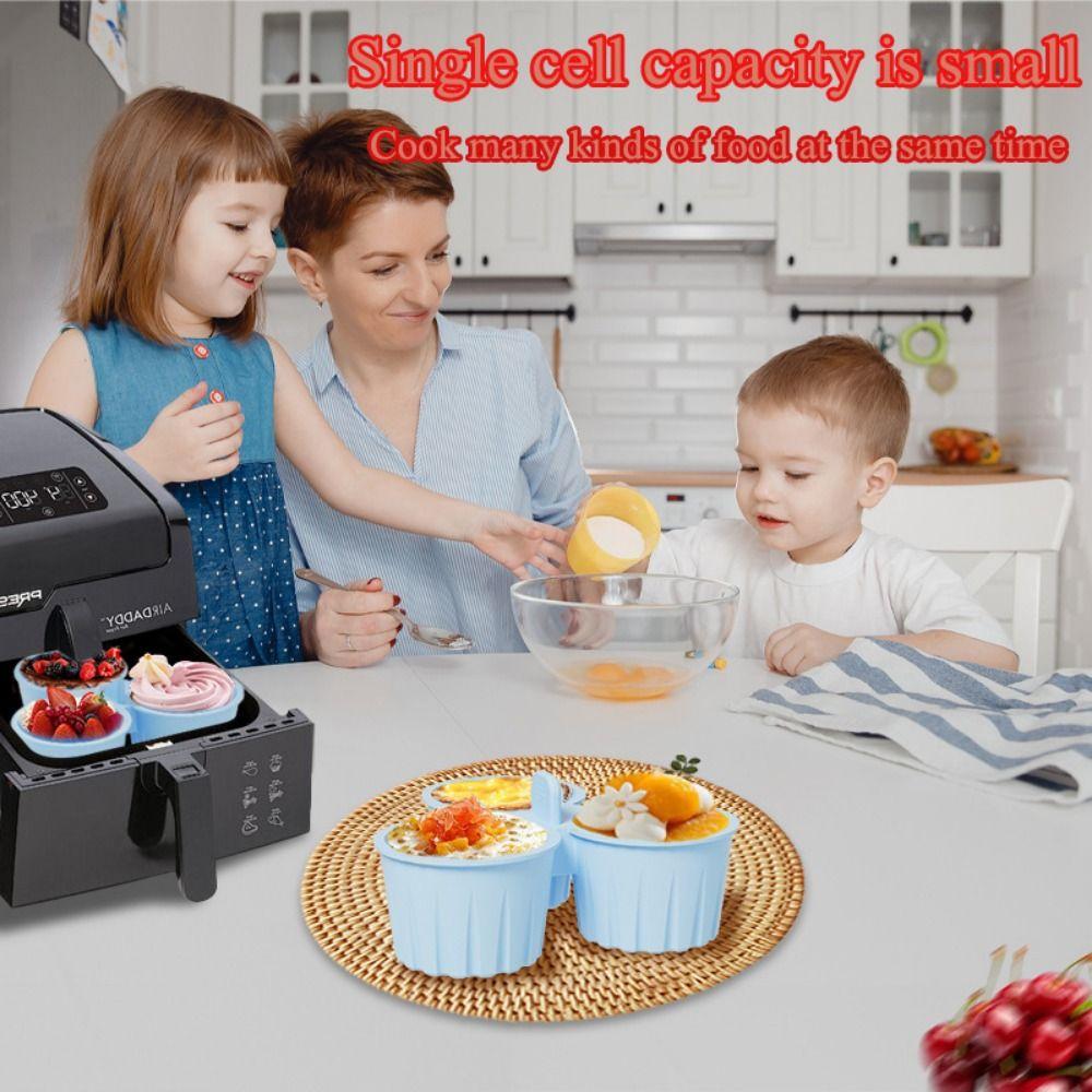 Reusable Design Steamed Egg Mold Silicone Silicone Muffin Pan Air Fryer Egg Mold  Baking Kitchen