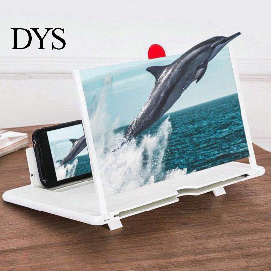 Mini Theater Phone Screen 3D Magnifier 10/12-Inch Foldable Amplifier Stand Mobile Portable Holder Eye Protection Gift for Movie Lovers Game Session
